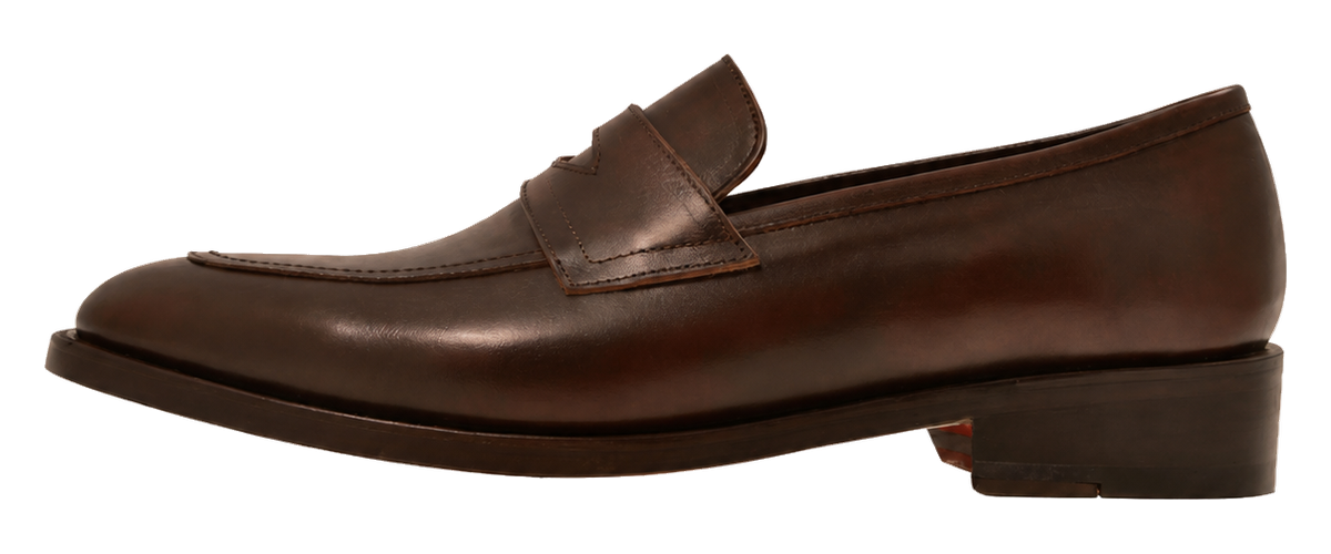 Brown penny loafer