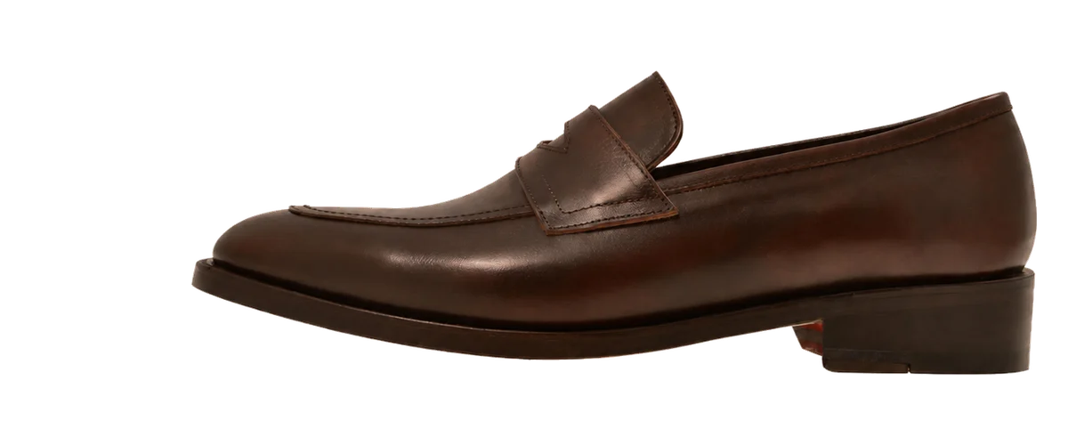 Brown penny loafer