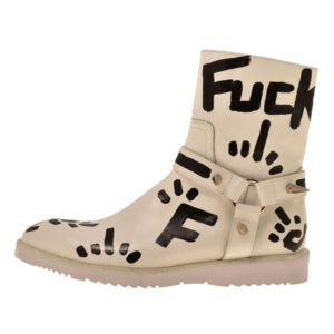Perk Triple-Strap Boots, White